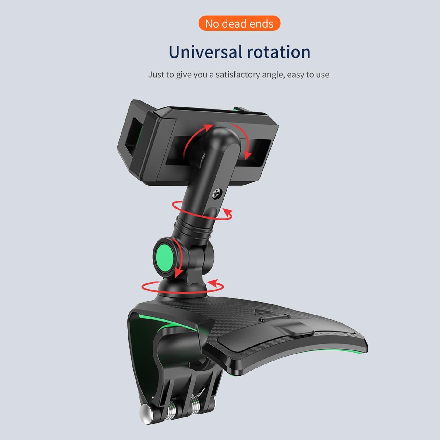 Universal Car Phone Holder Replacement Maximum Angle for 4-7 Inches Car Black Green