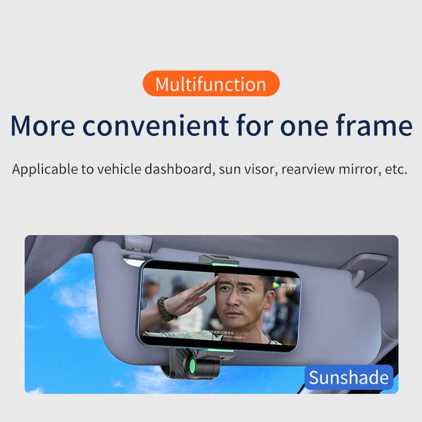 Universal Car Phone Holder Replacement Maximum Angle for 4-7 Inches Car Black Green