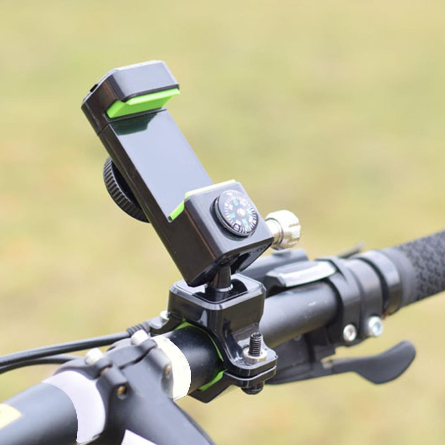 Bicycle Smartphone Mount with Light Silicone Pad Plastic for Bike green