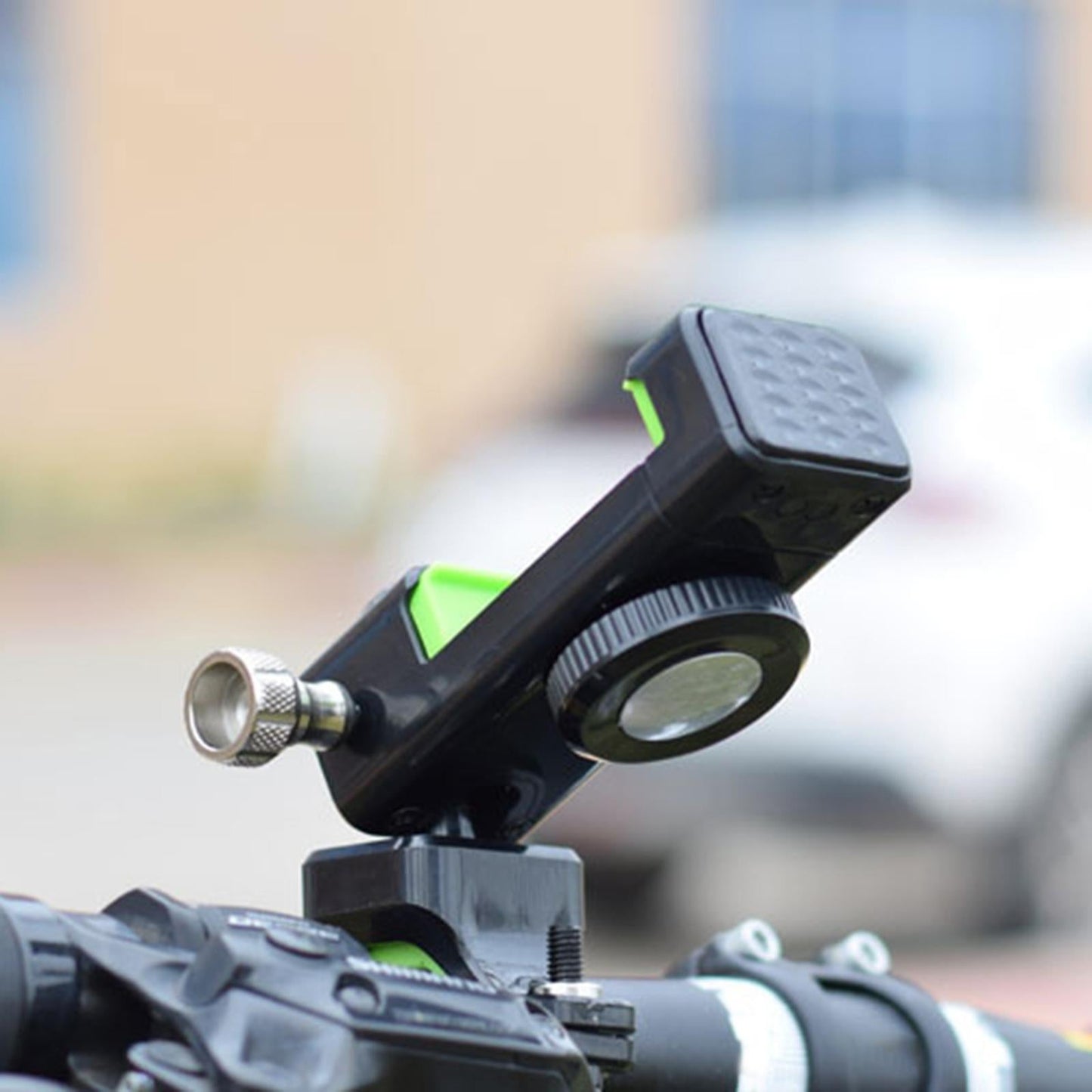 Bicycle Smartphone Mount with Light Silicone Pad Plastic for Bike green