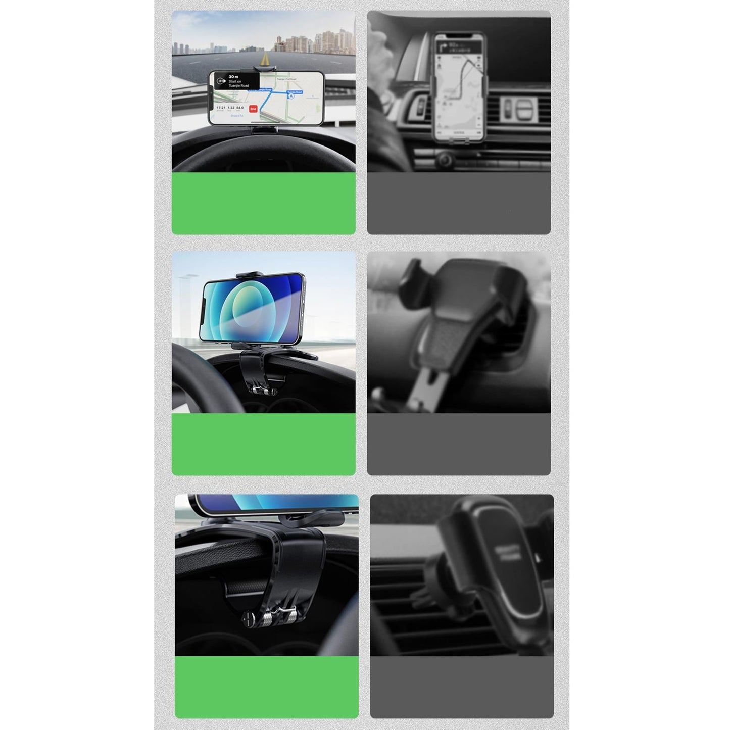 Car Dashboard Phone Bracket 360 Rotatable gm visor air outlet touch lock