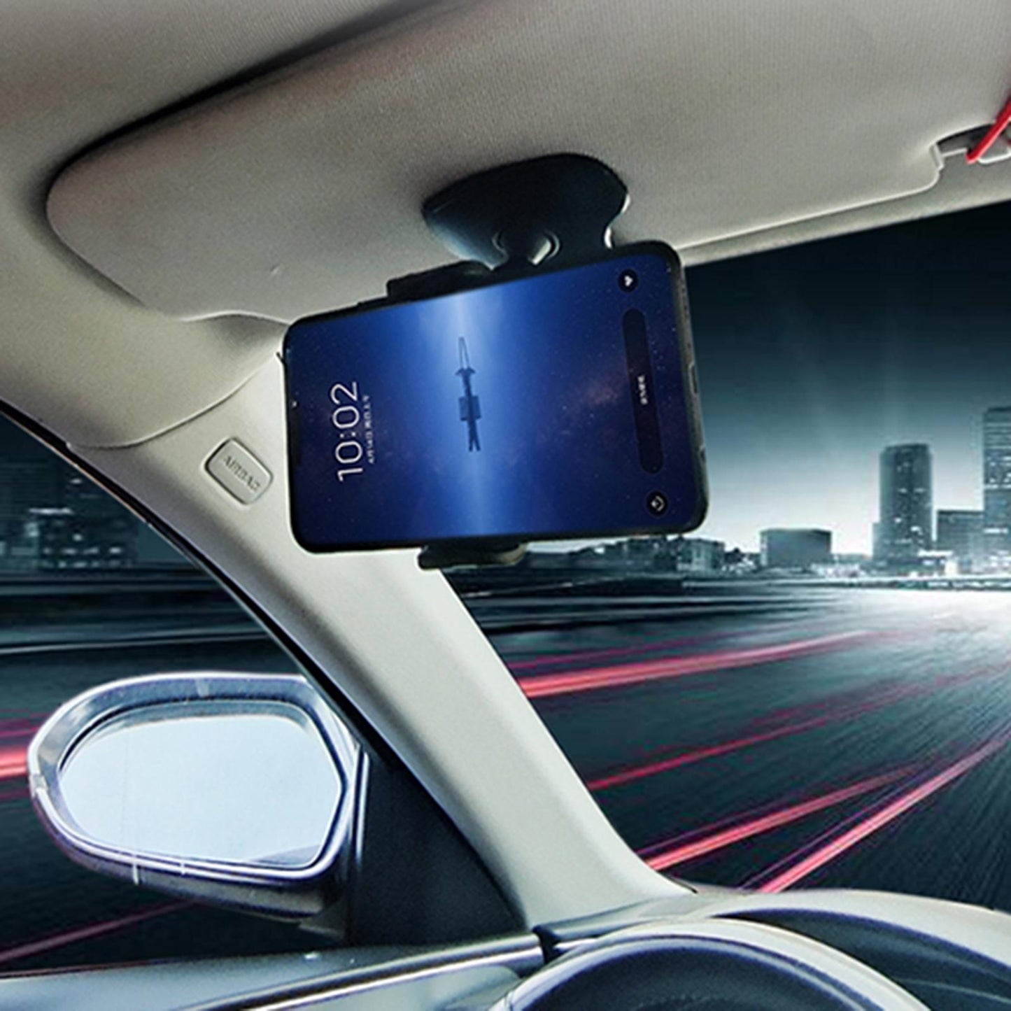 Car Dashboard Phone Bracket 360 Rotatable gm visor air outlet touch lock