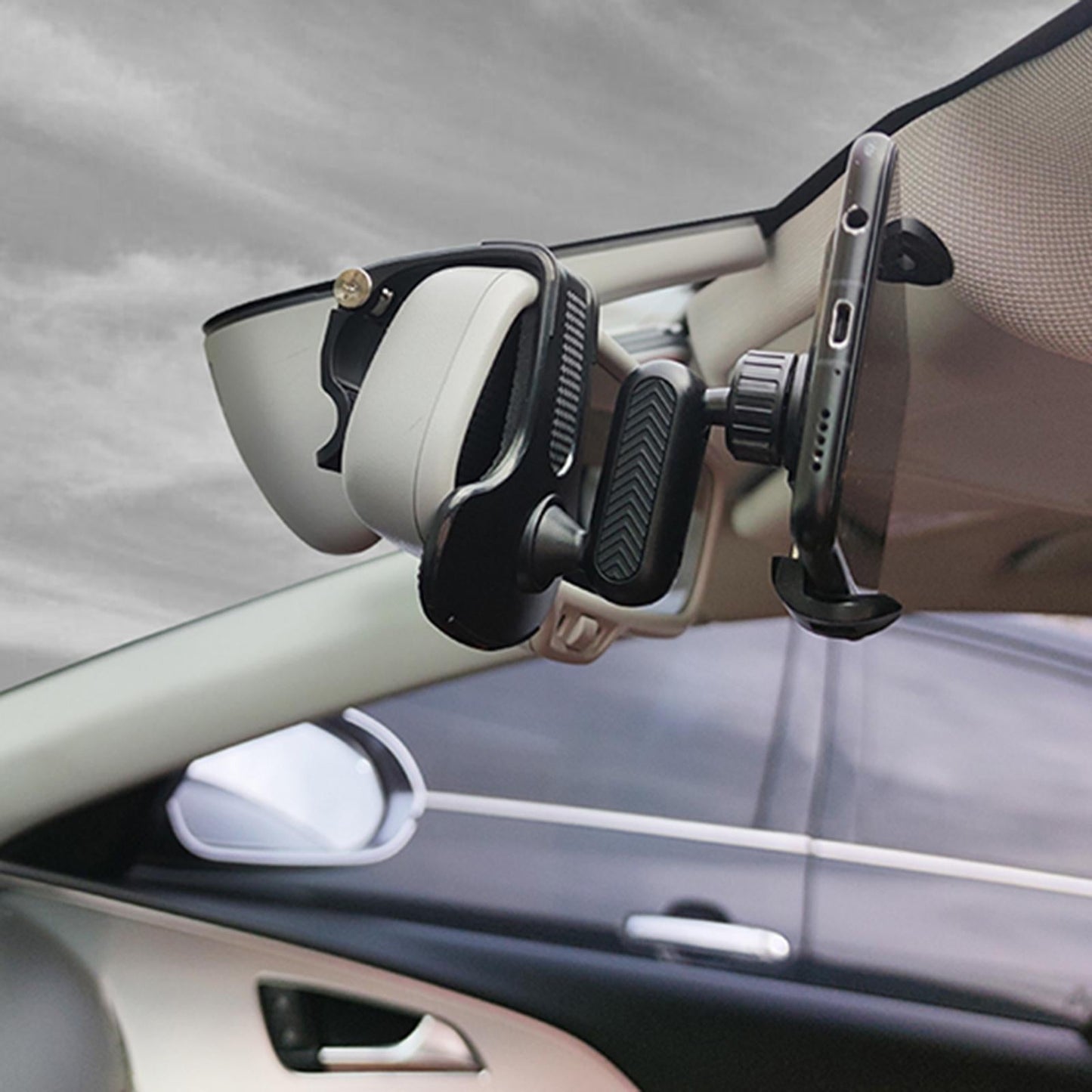 Car Dashboard Phone Bracket 360 Rotatable gm visor air outlet touch lock