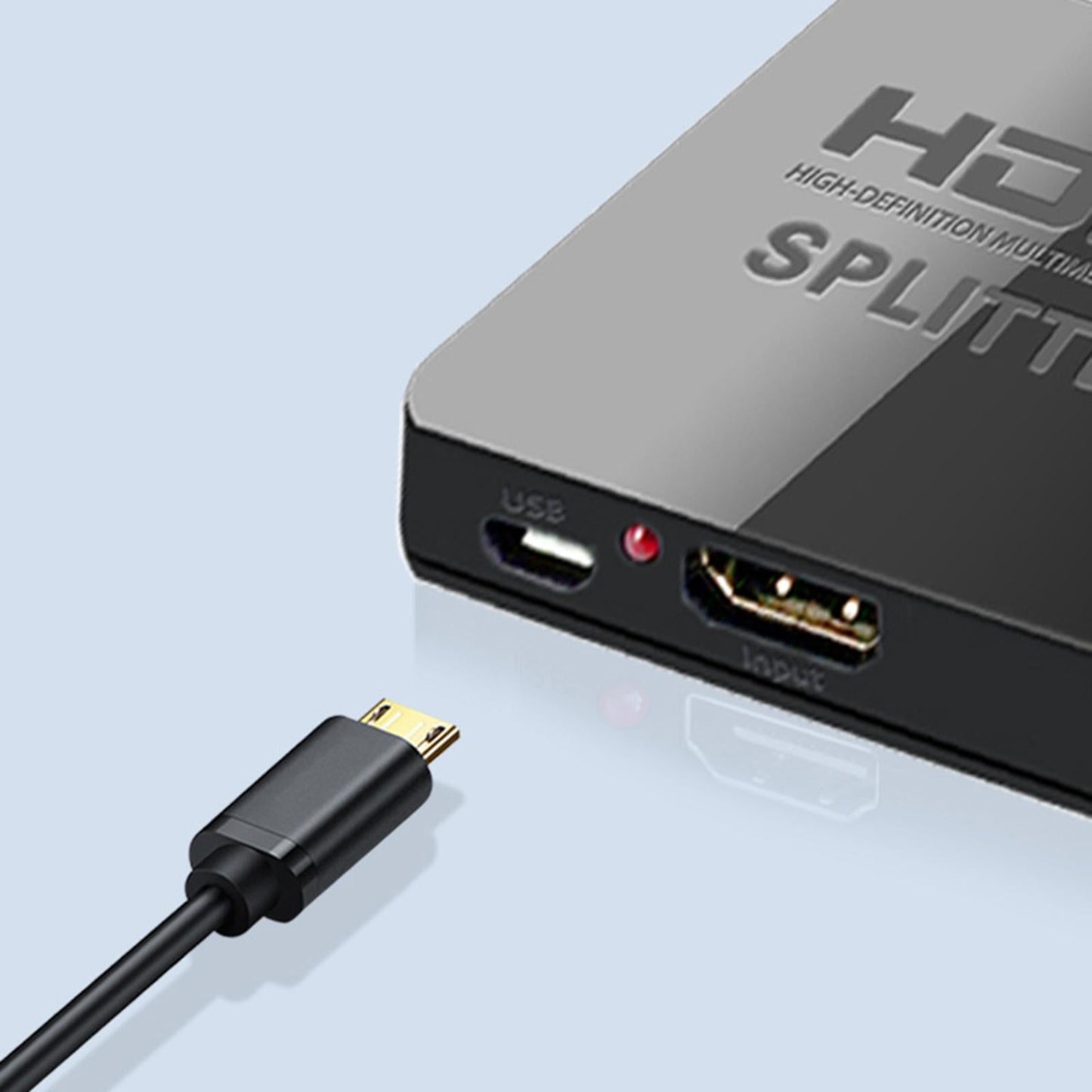 HDMI Splitter Amplifier 1 in 2 Out 4K 1080P for Projector, Laptop Durable