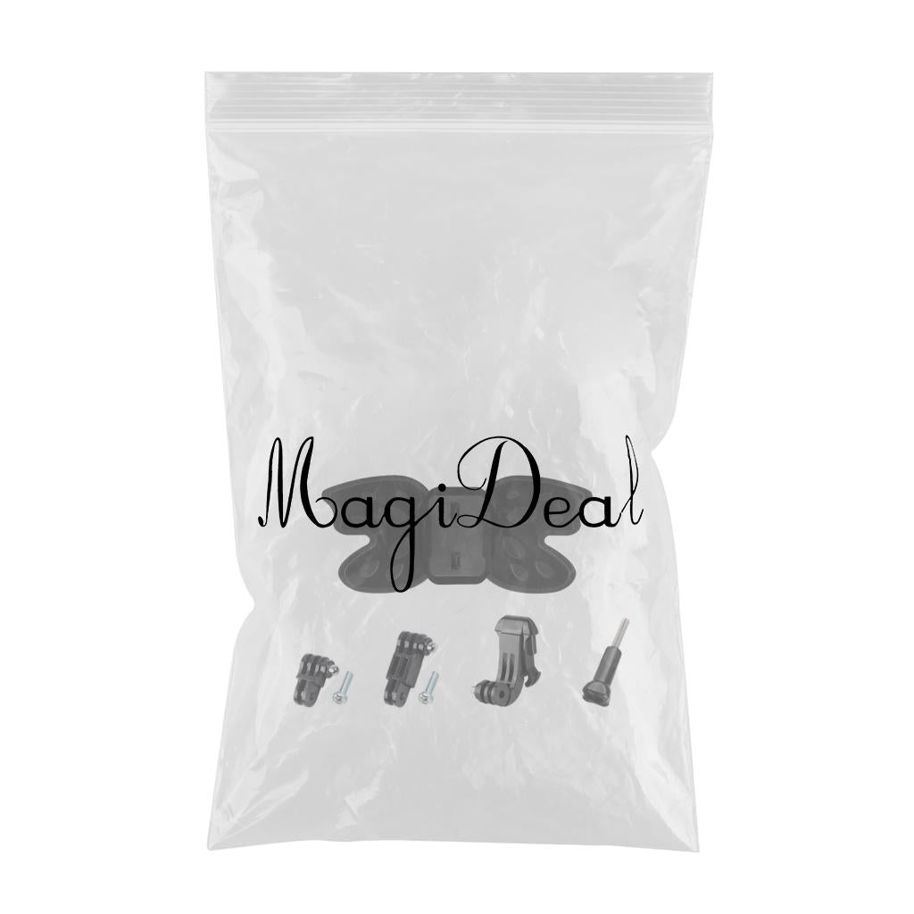 Motorcycle Helmet Chin Strap Mount Shockproof Universal for Action Camera Black