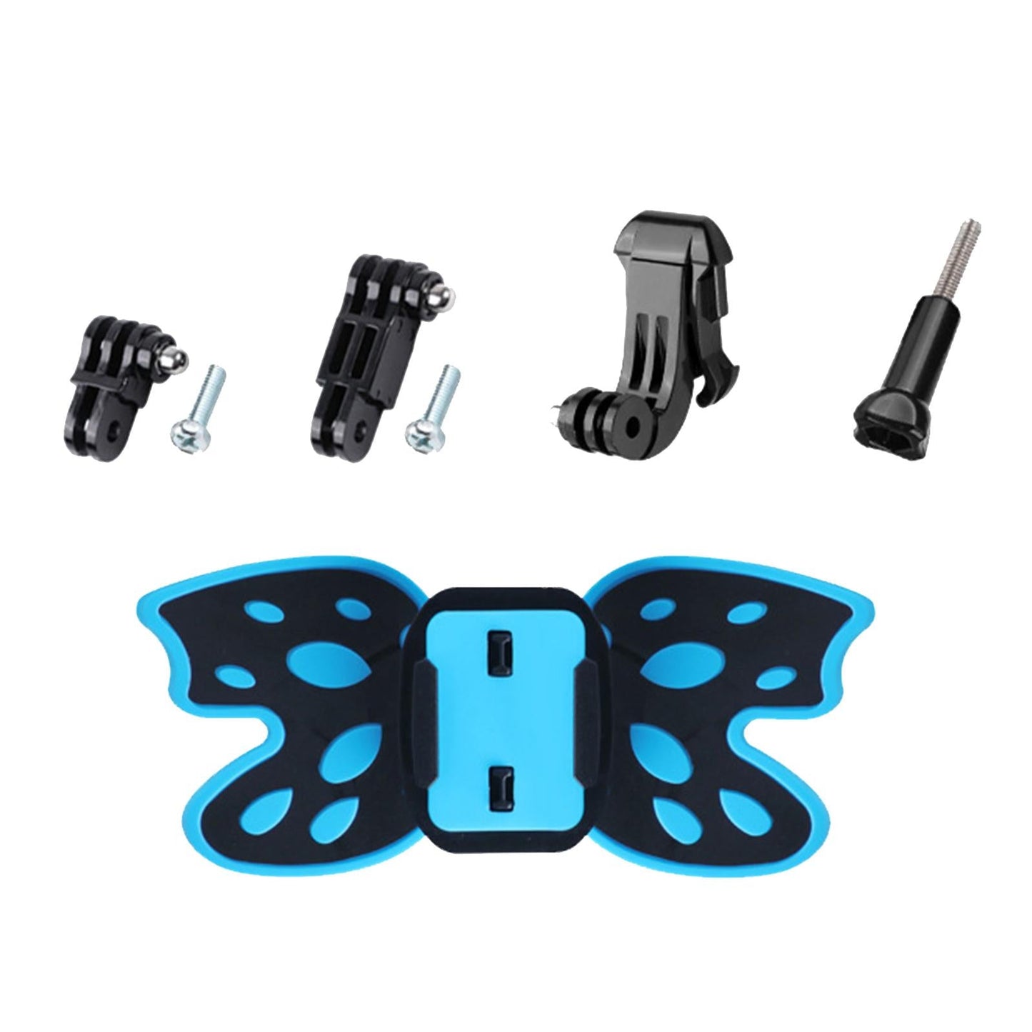 Motorcycle Helmet Chin Strap Mount Shockproof Universal for Action Camera Blue