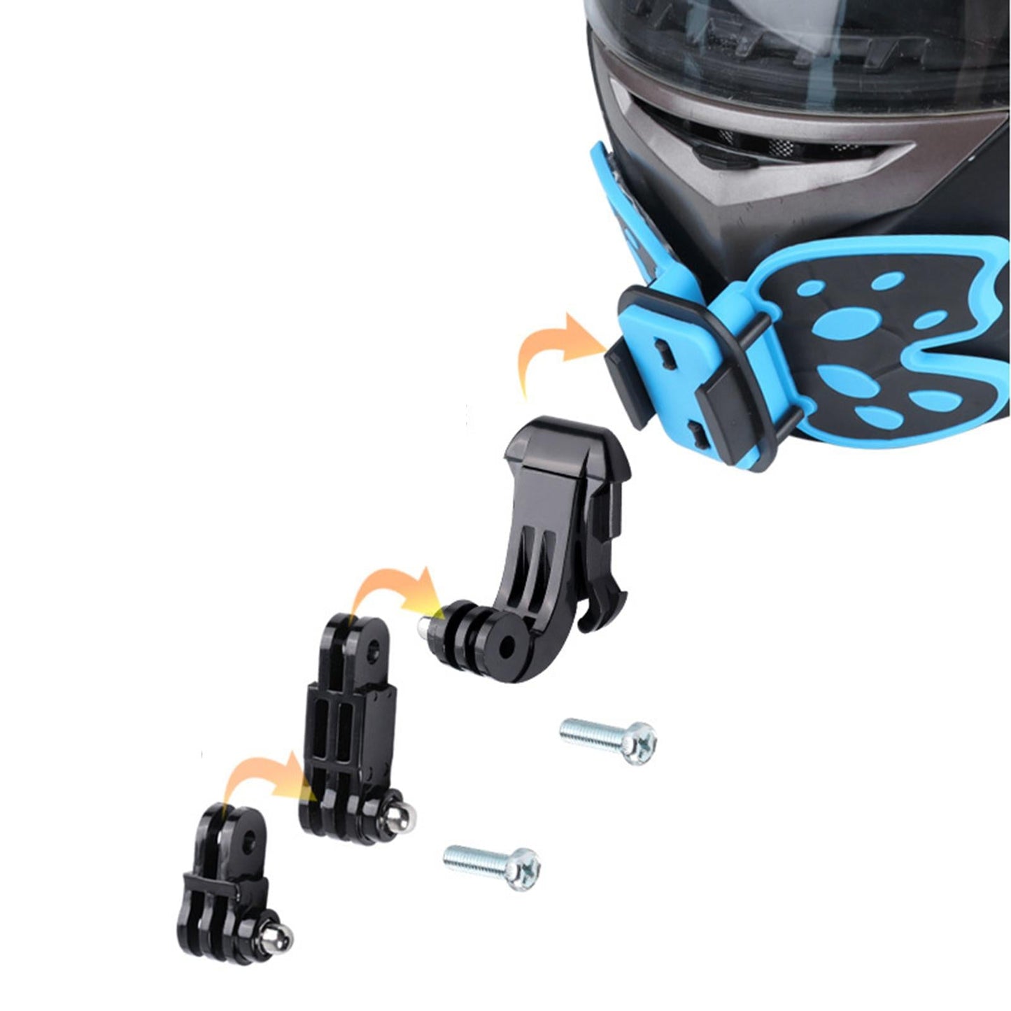 Motorcycle Helmet Chin Strap Mount Shockproof Universal for Action Camera Green