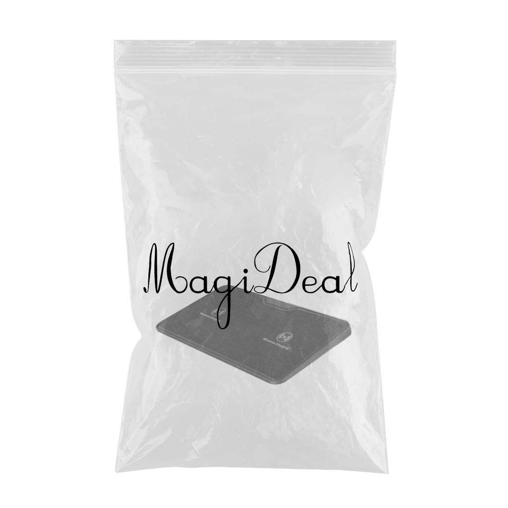 Dual Wireless Charger Qi ABS 2 in 1 Station Dock W/ LED Indicator for Phone Black