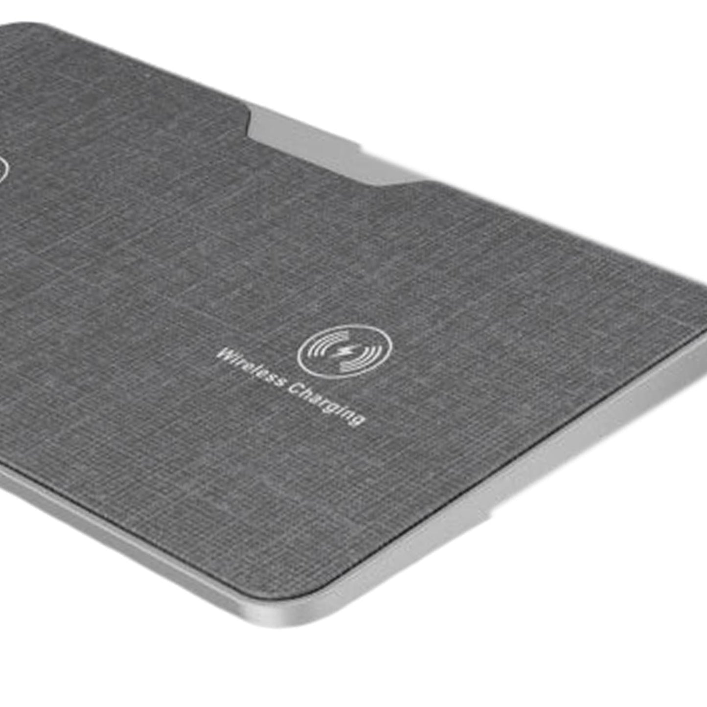 Dual Wireless Charger Qi ABS 2 in 1 Station Dock W/ LED Indicator for Phone Gray