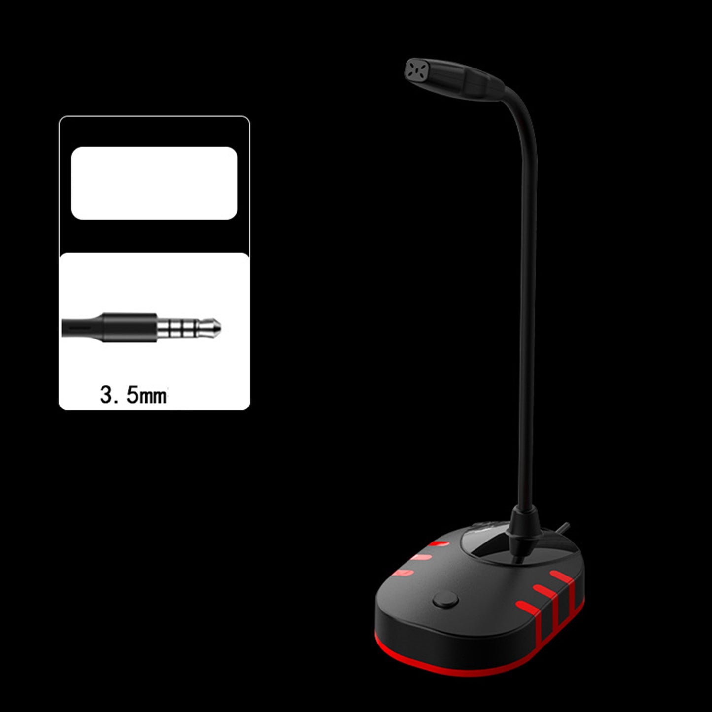 Computer Microphone RGB Light-Emitting for PC Laptop Plug Play USB with RGB