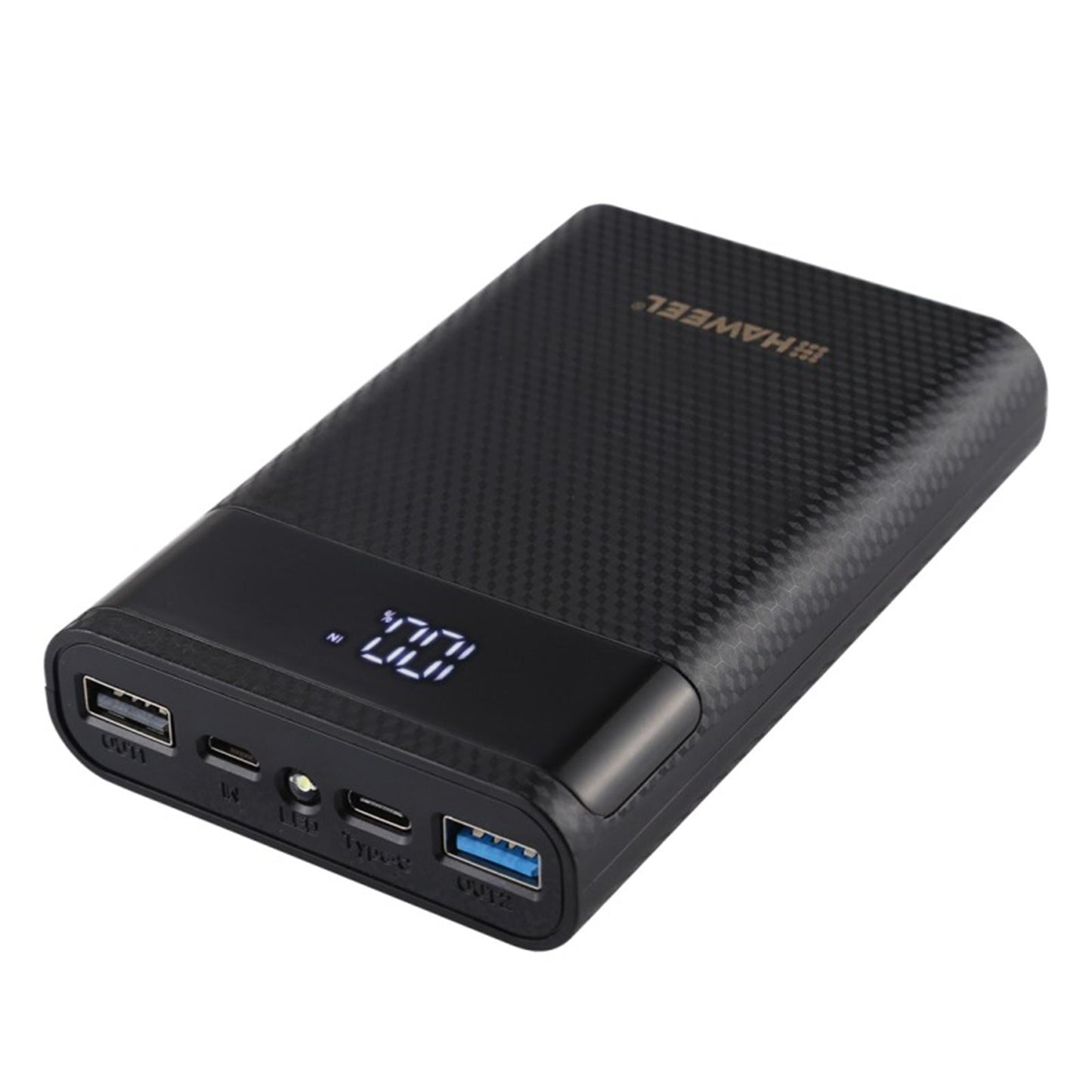 18650 DIY Power Bank Dual USB Fast Charging Portable for USB Devices Black