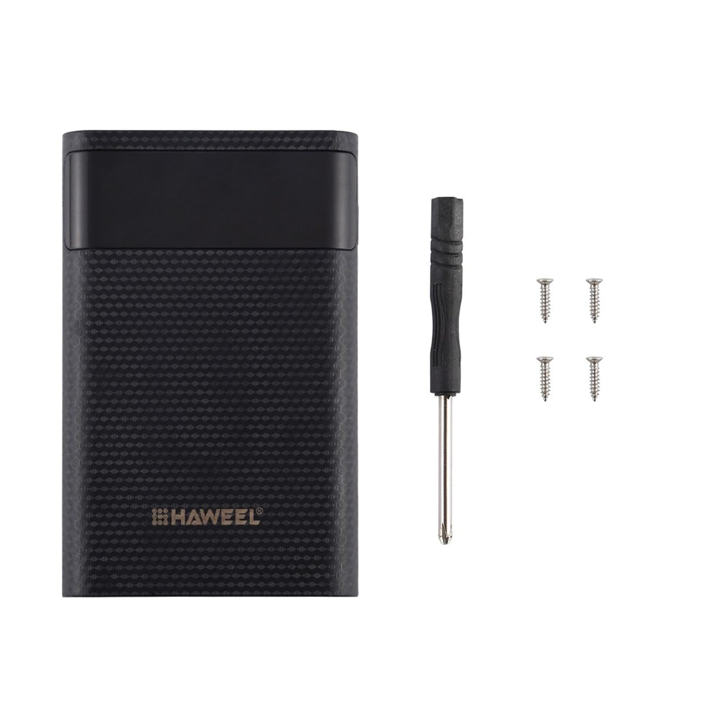 18650 DIY Power Bank Dual USB Fast Charging Portable for USB Devices Black