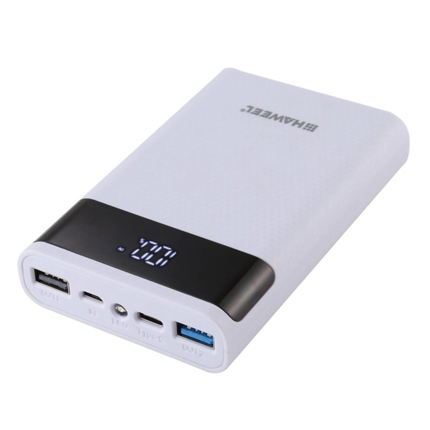 18650 DIY Power Bank Dual USB Fast Charging Portable for USB Devices White