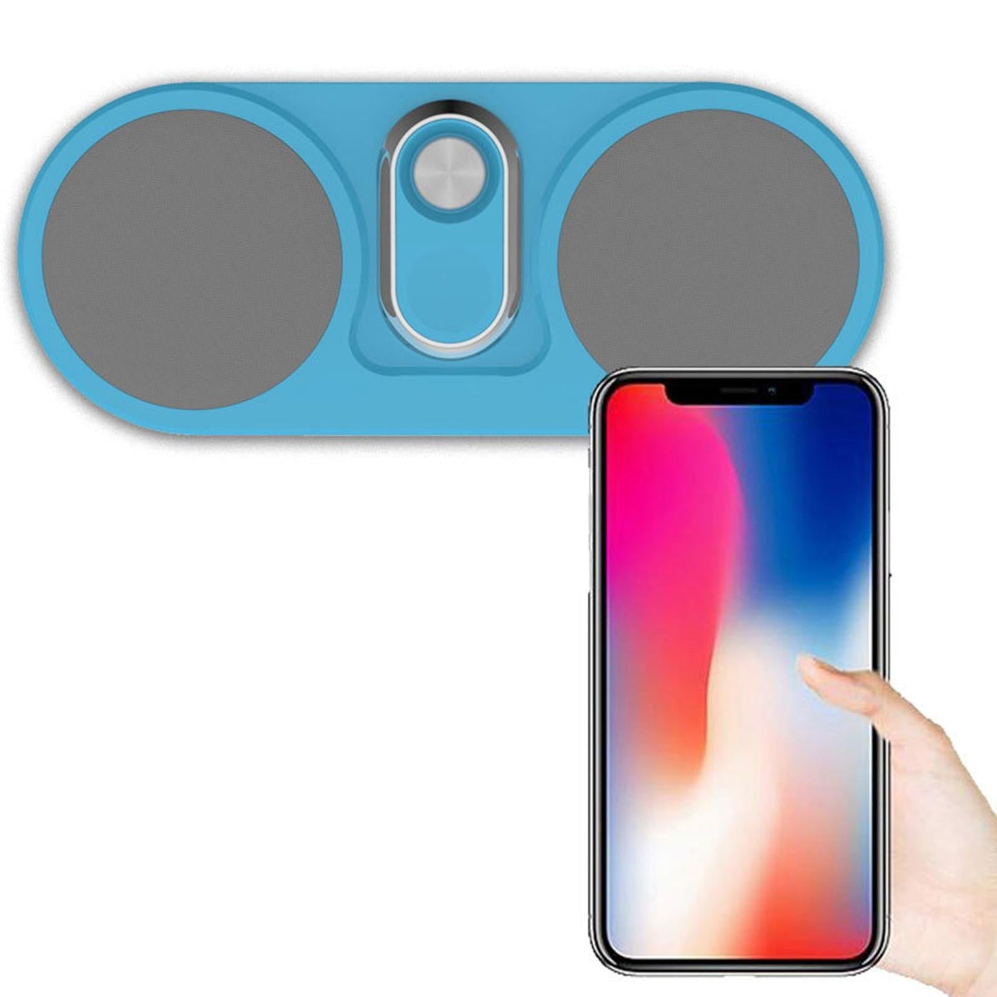 3 in 1 Charging Pad Holder Wireless Qi Charger for iPhone Android Black