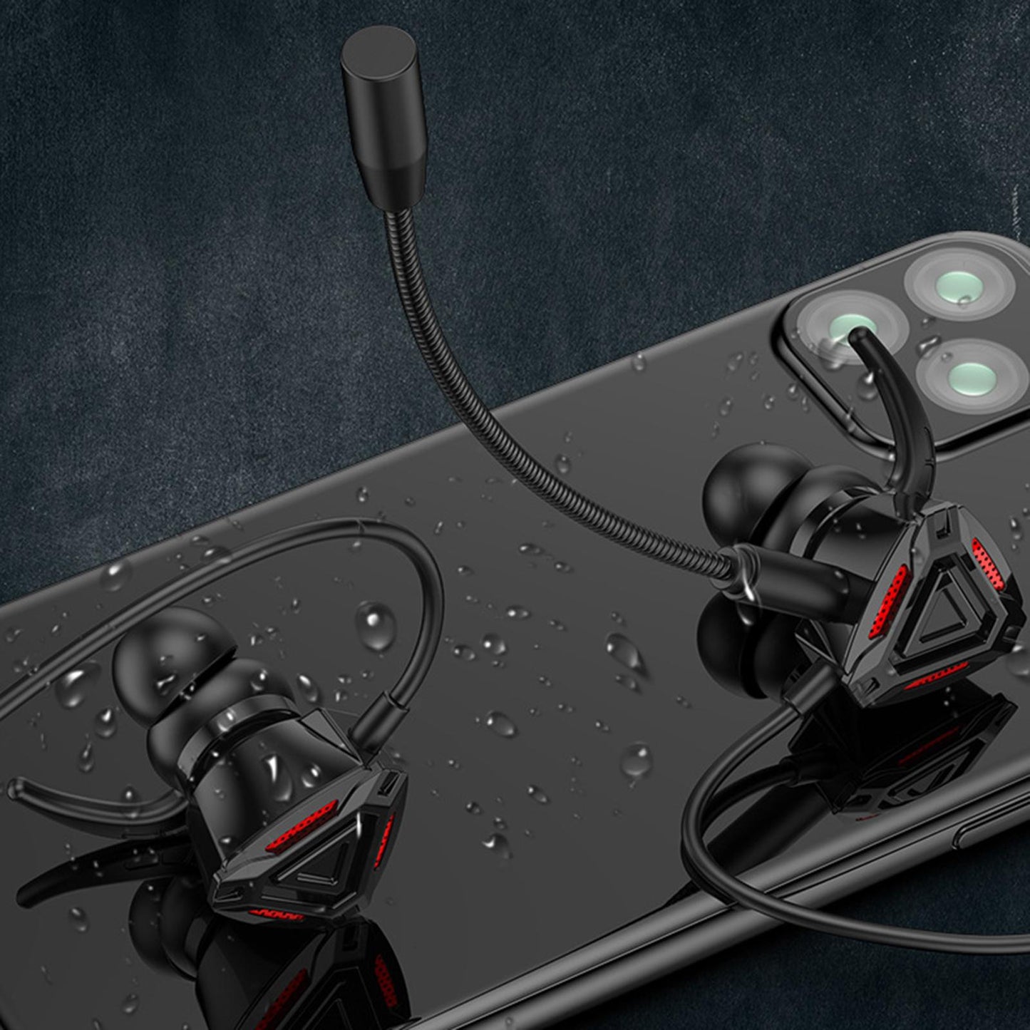 Gaming Earphone Gamer Headset Games Headphones 7.1 With Microphone Red