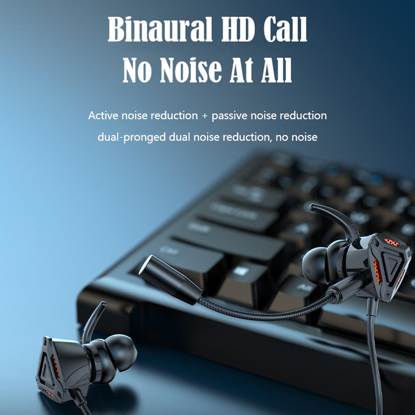 Gaming Earphone Gamer Headset Games Headphones 7.1 With Microphone Red