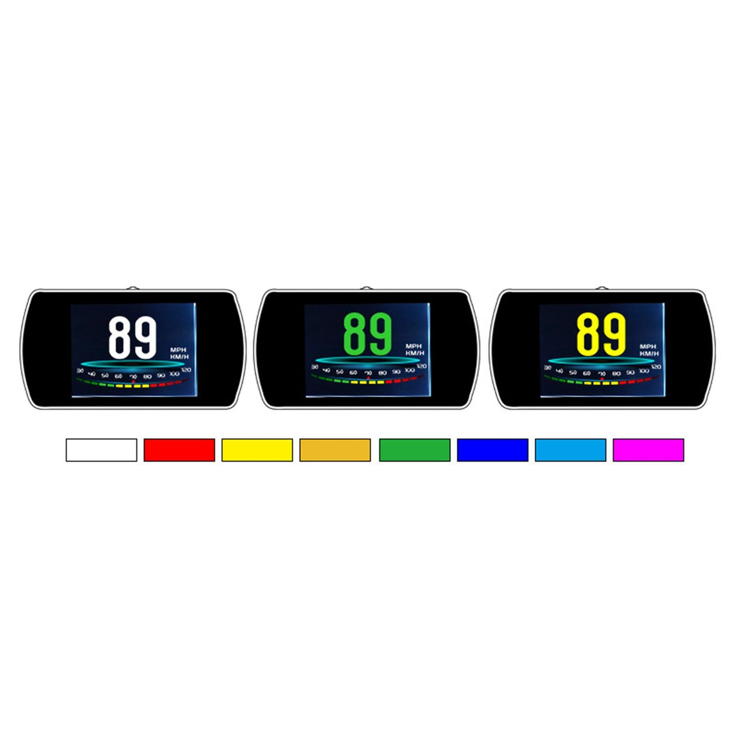 3" OBD2 Head up Display Multi-Color Accessories for Vehicles Safe Driving