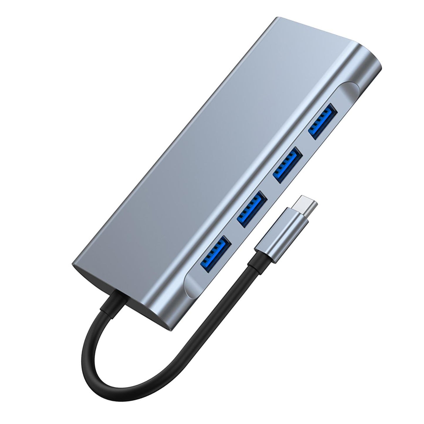 Aluminum Alloy USB Power Hub HDMI to VGA TF Card Reader for Apple Laptop