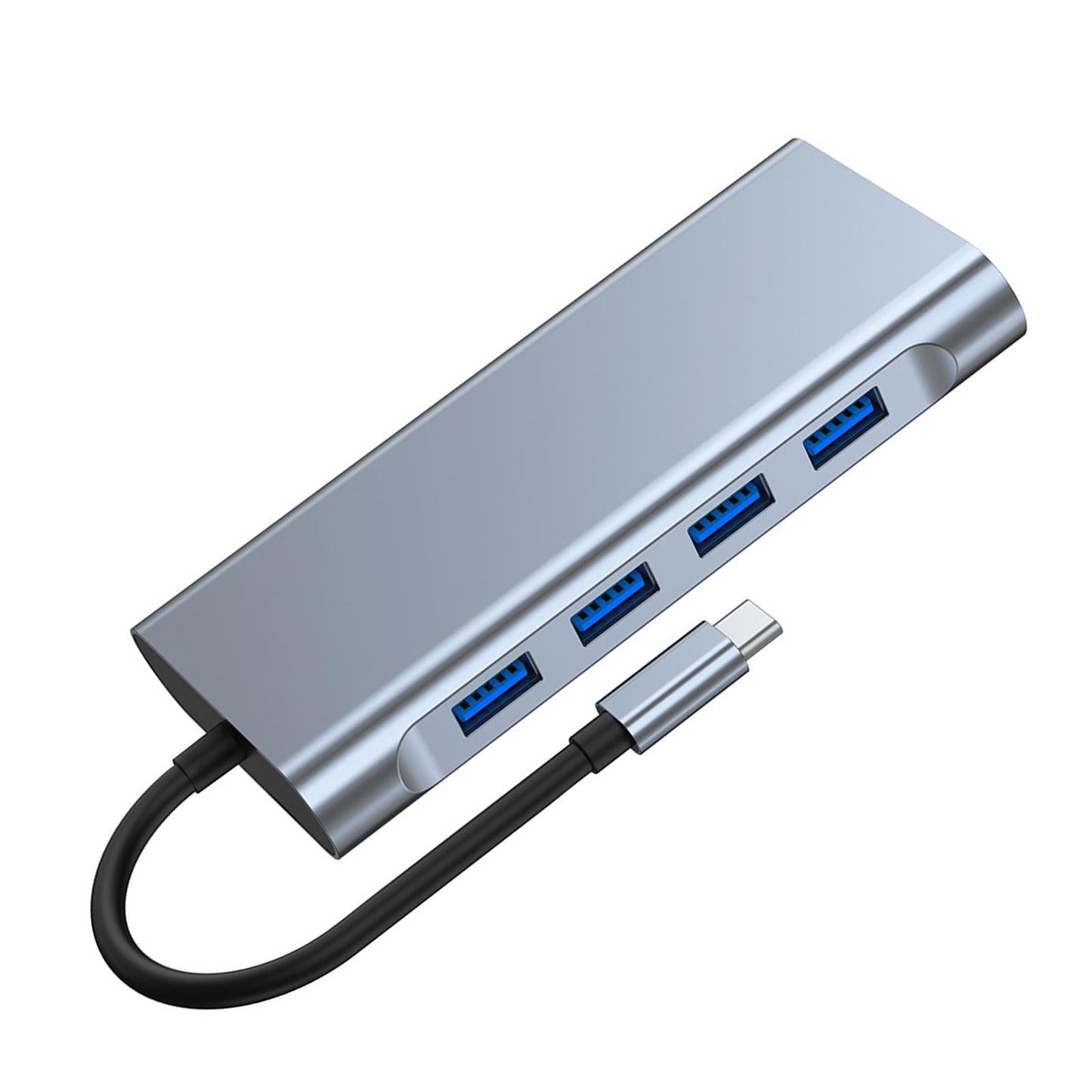 Aluminum Alloy USB Power Hub HDMI to VGA TF Card Reader for Apple Laptop
