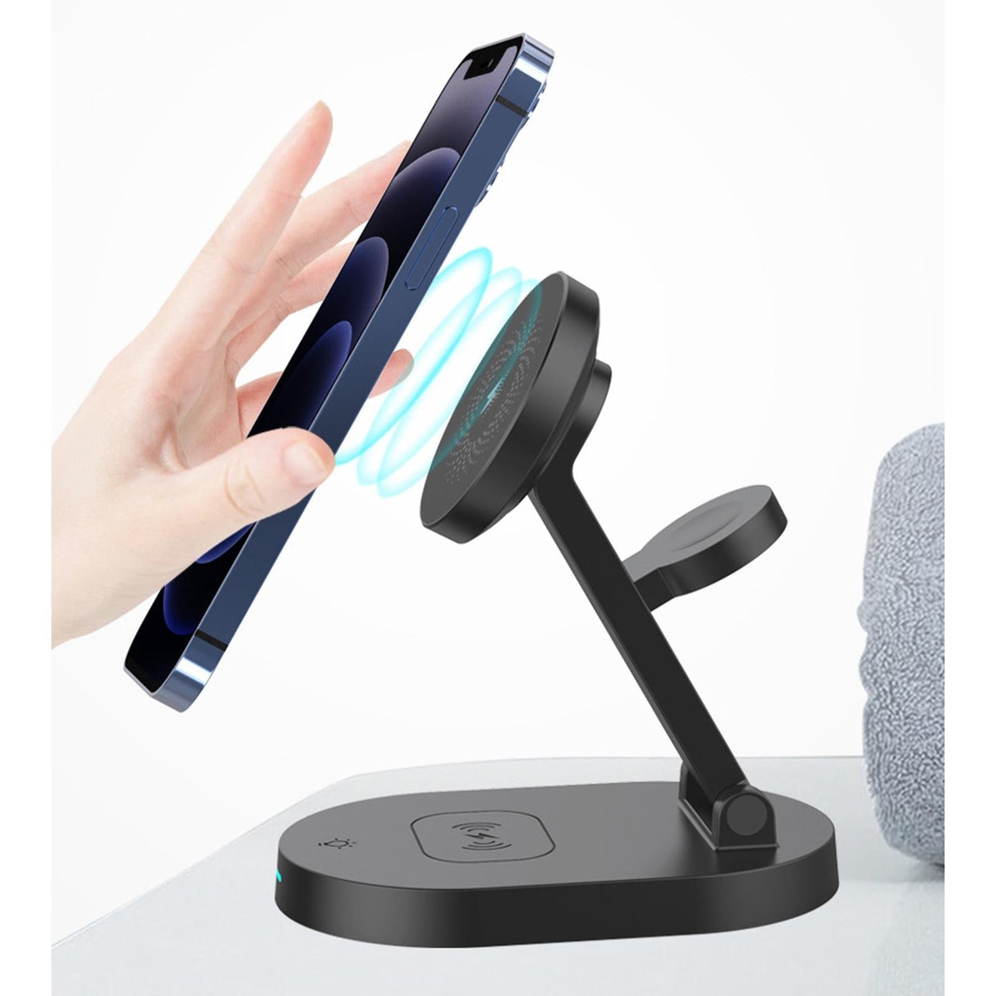 Magnetic Wireless Charger Stand for iPhone Max/13 Pro/13/12/11/11 Pro Black