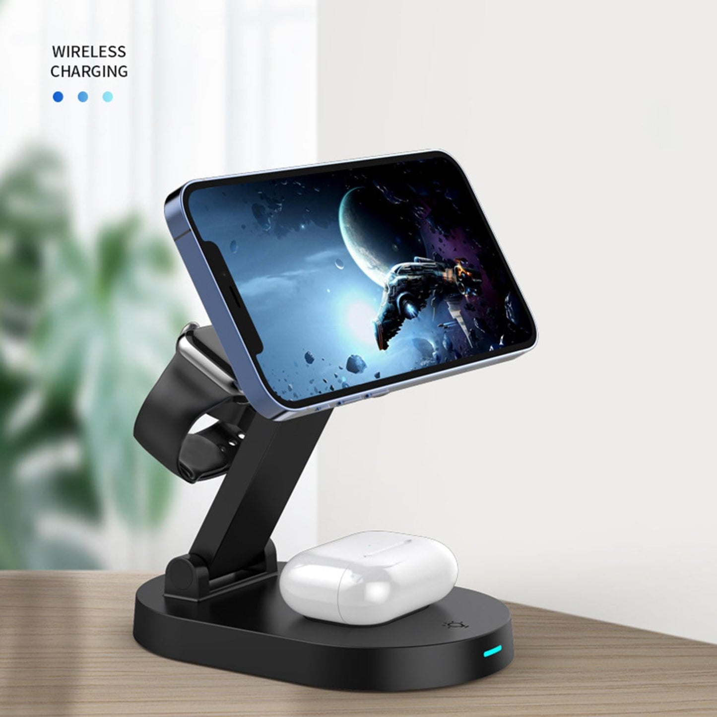 Magnetic Wireless Charger Stand for iPhone Max/13 Pro/13/12/11/11 Pro Black