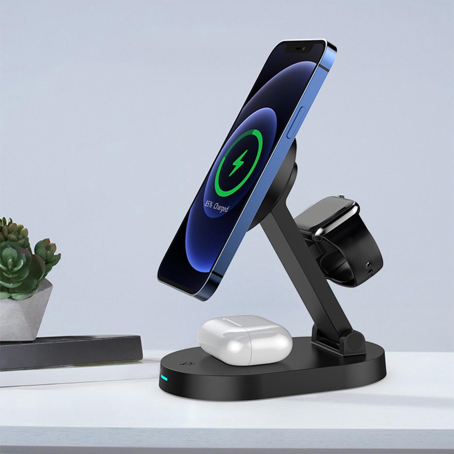 Magnetic Wireless Charger Stand for iPhone Max/13 Pro/13/12/11/11 Pro Black