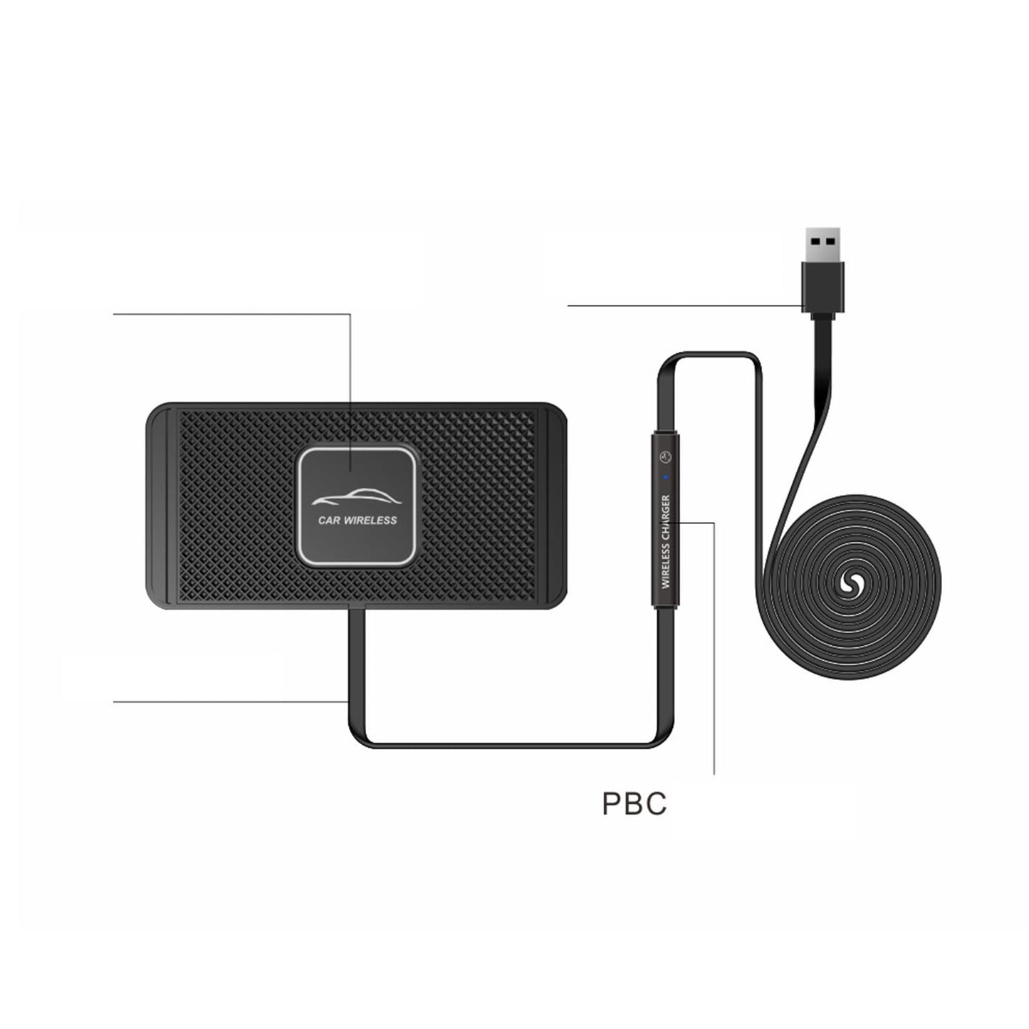 Car Wireless Charging Pad Multiple for Samsung Galaxy S21/S20/S10/S9/S8