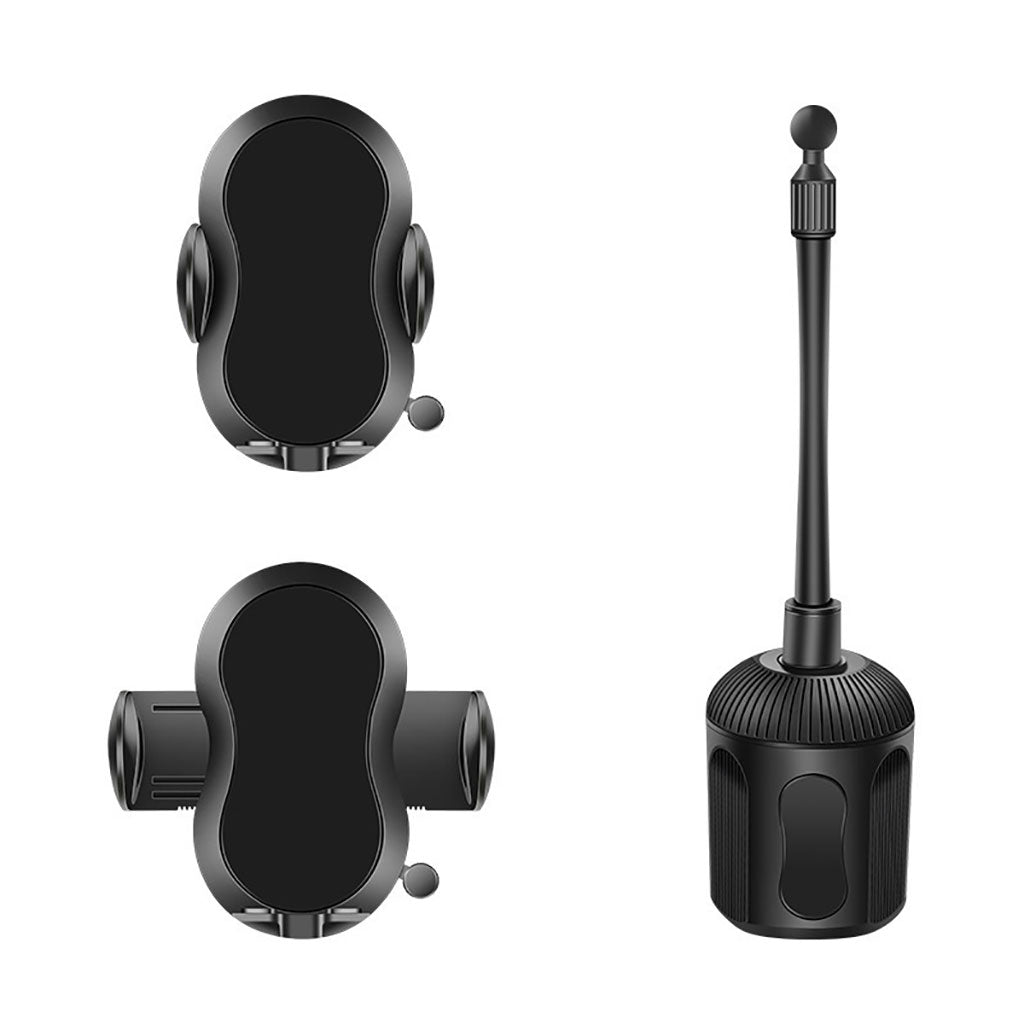Car Cup Holder Smartphones Phone Mount with Gooseneck Phone Use Black
