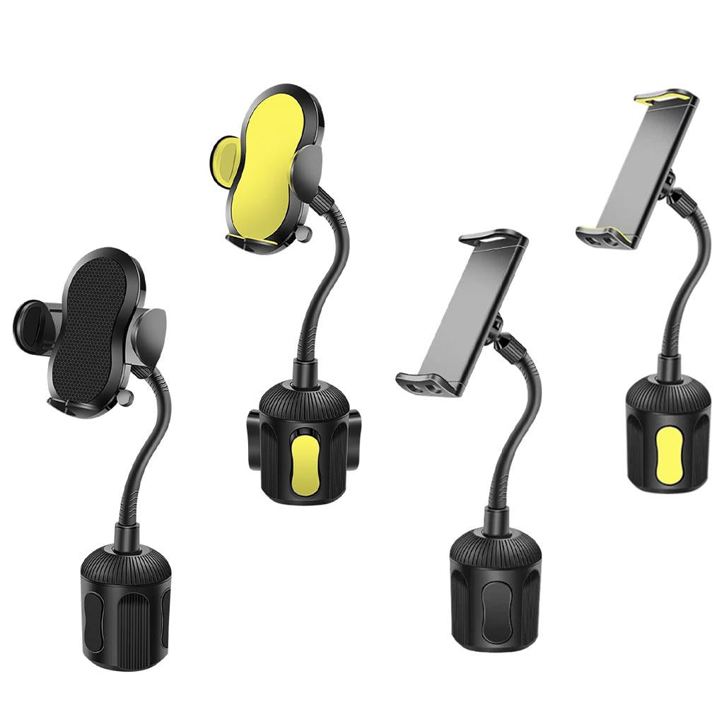 Car Cup Holder Smartphones Phone Mount with Gooseneck Phone Use Black