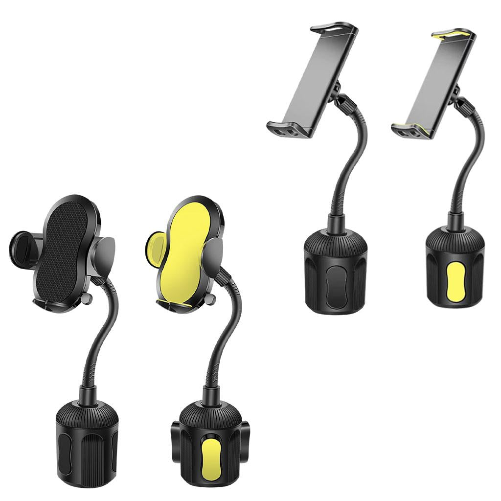 Car Cup Holder Smartphones Phone Mount with Gooseneck Phone Use Black