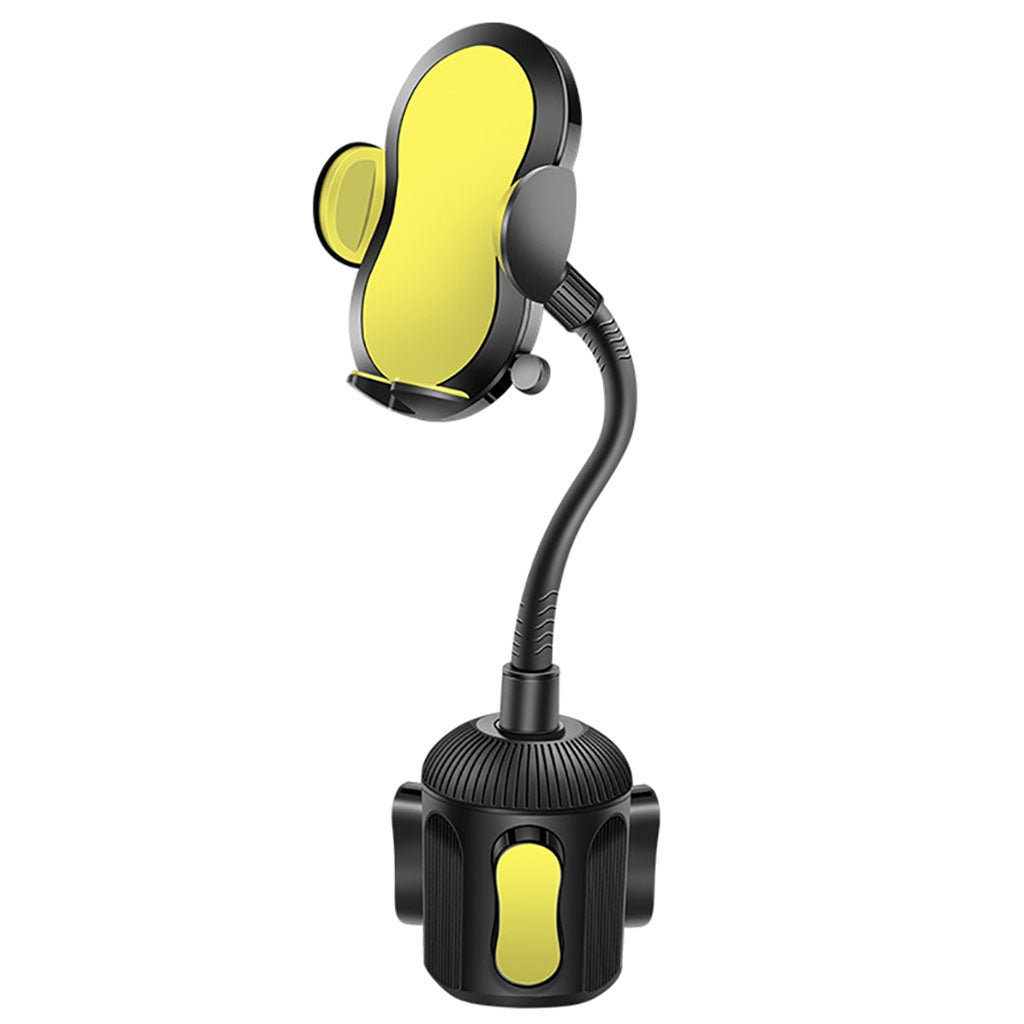 Car Cup Holder Smartphones Phone Mount with Gooseneck Phone Use Yellow