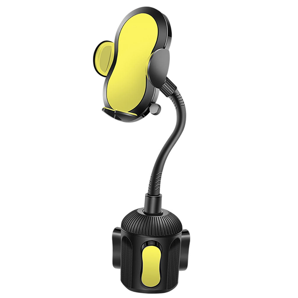 Car Cup Holder Smartphones Phone Mount with Gooseneck Phone Use Yellow