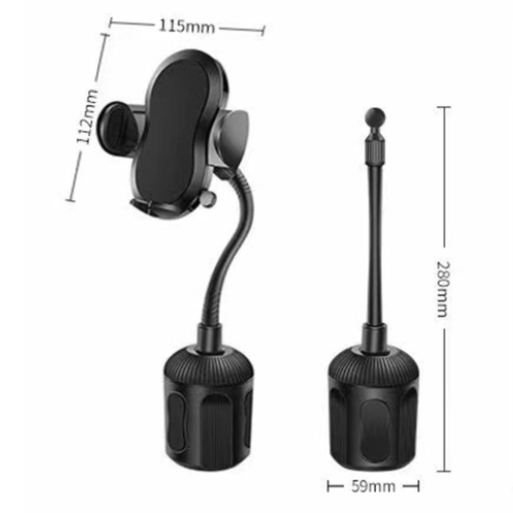 Car Cup Holder Smartphones Phone Mount with Gooseneck Phone Use Yellow