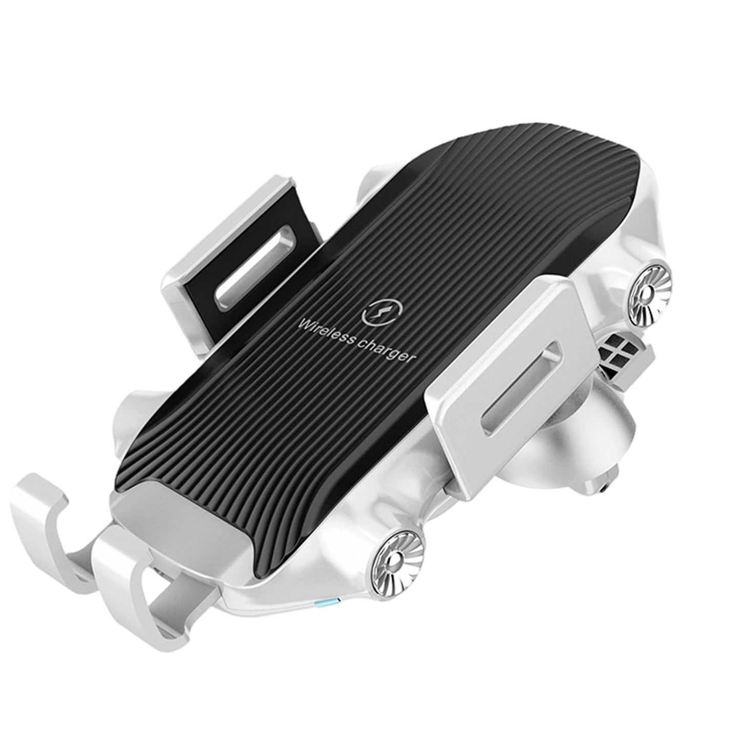 Car Phone Holder Wireless Charger Suction Mount Fast Charge Smartphones White