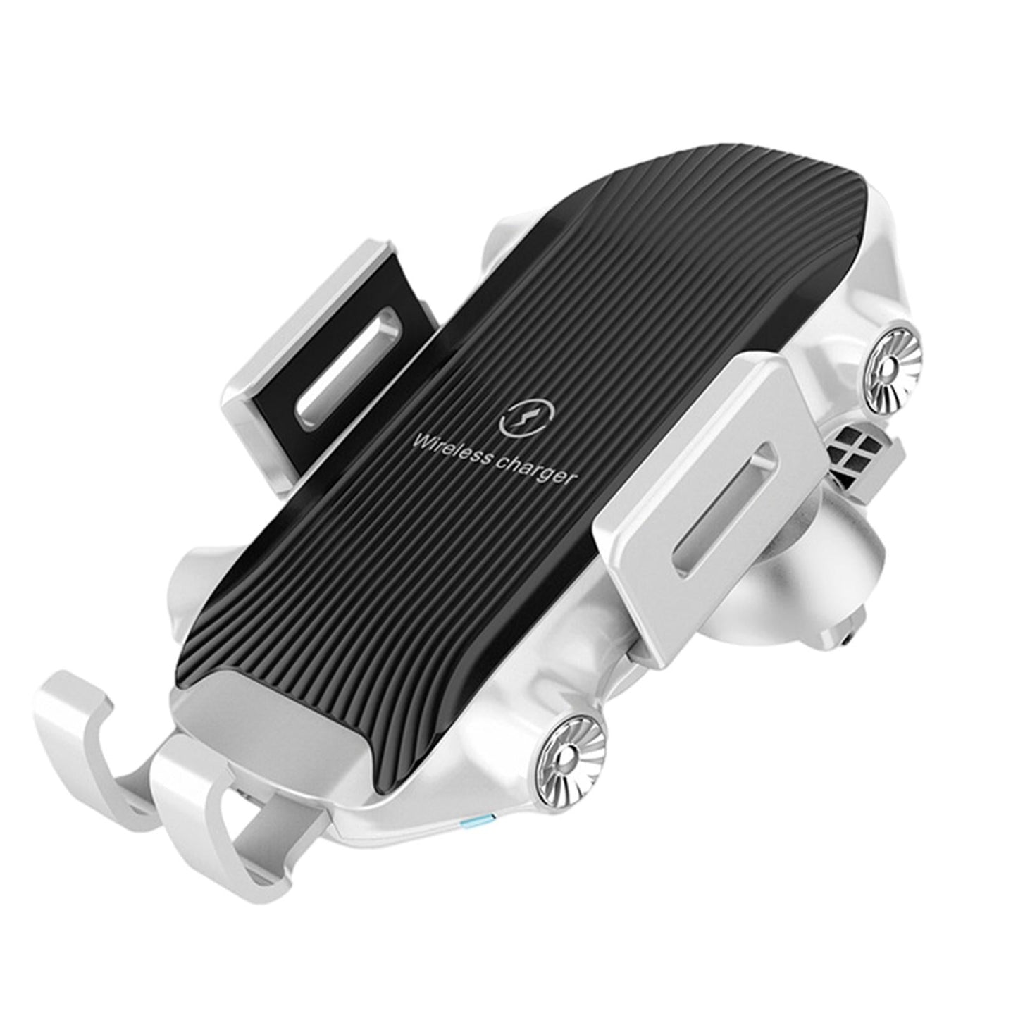 Car Phone Holder Wireless Charger Suction Mount Fast Charge Smartphones White