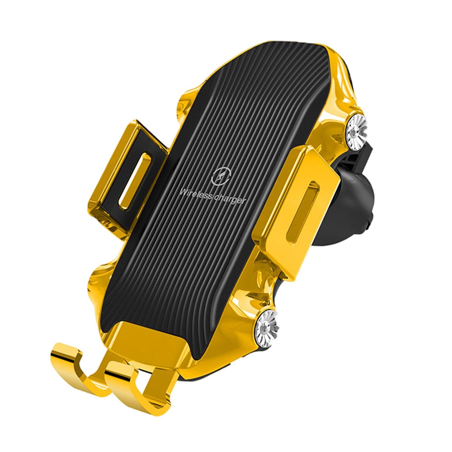 Car Phone Holder Wireless Charger Suction Mount Fast Charge Smartphones Yellow