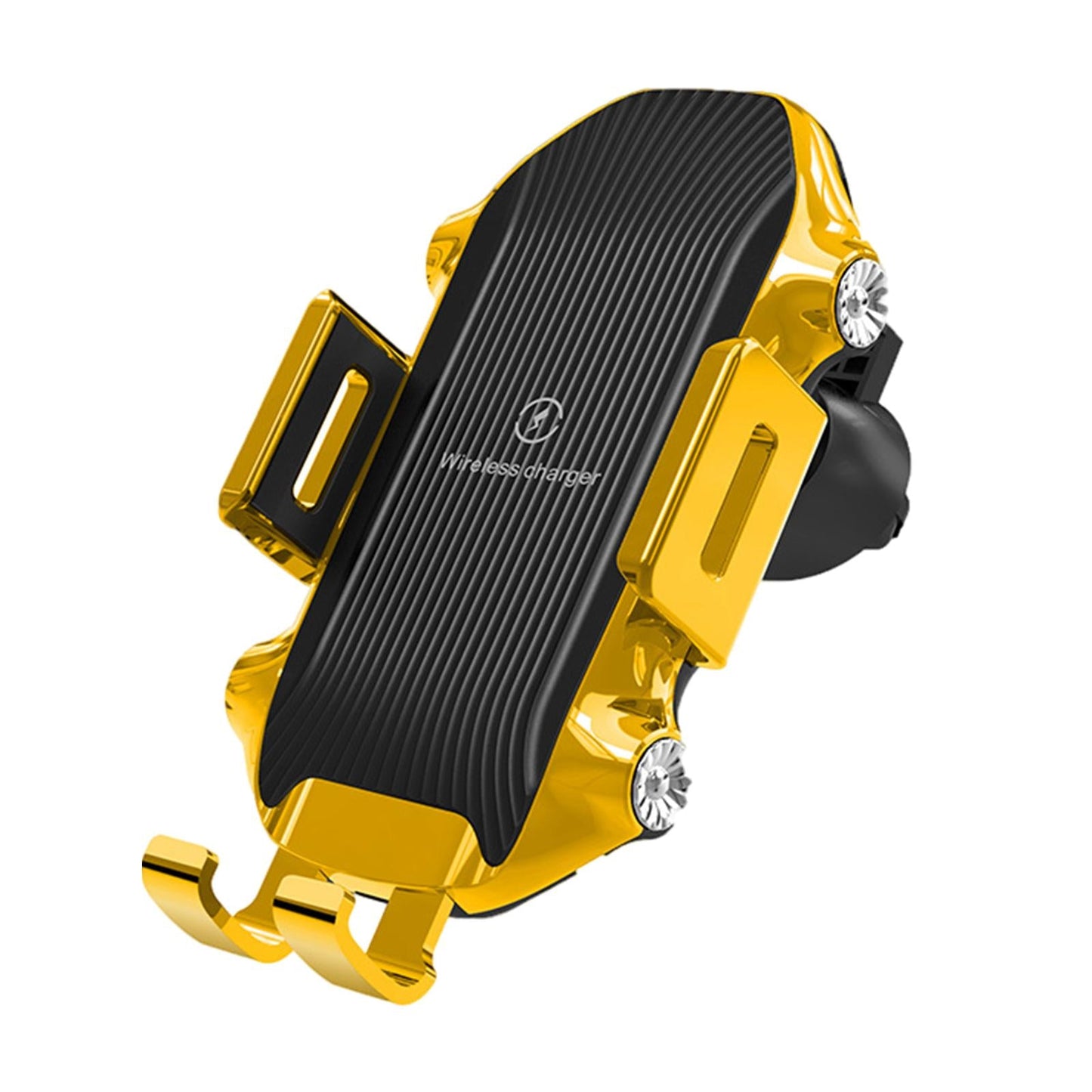 Car Phone Holder Wireless Charger Suction Mount Fast Charge Smartphones Yellow