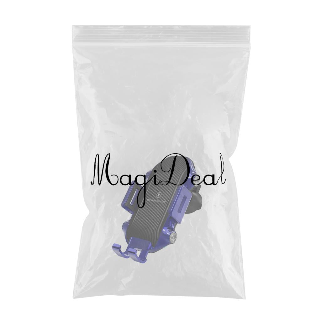 Car Phone Holder Wireless Charger Suction Mount Fast Charge Smartphones Blue