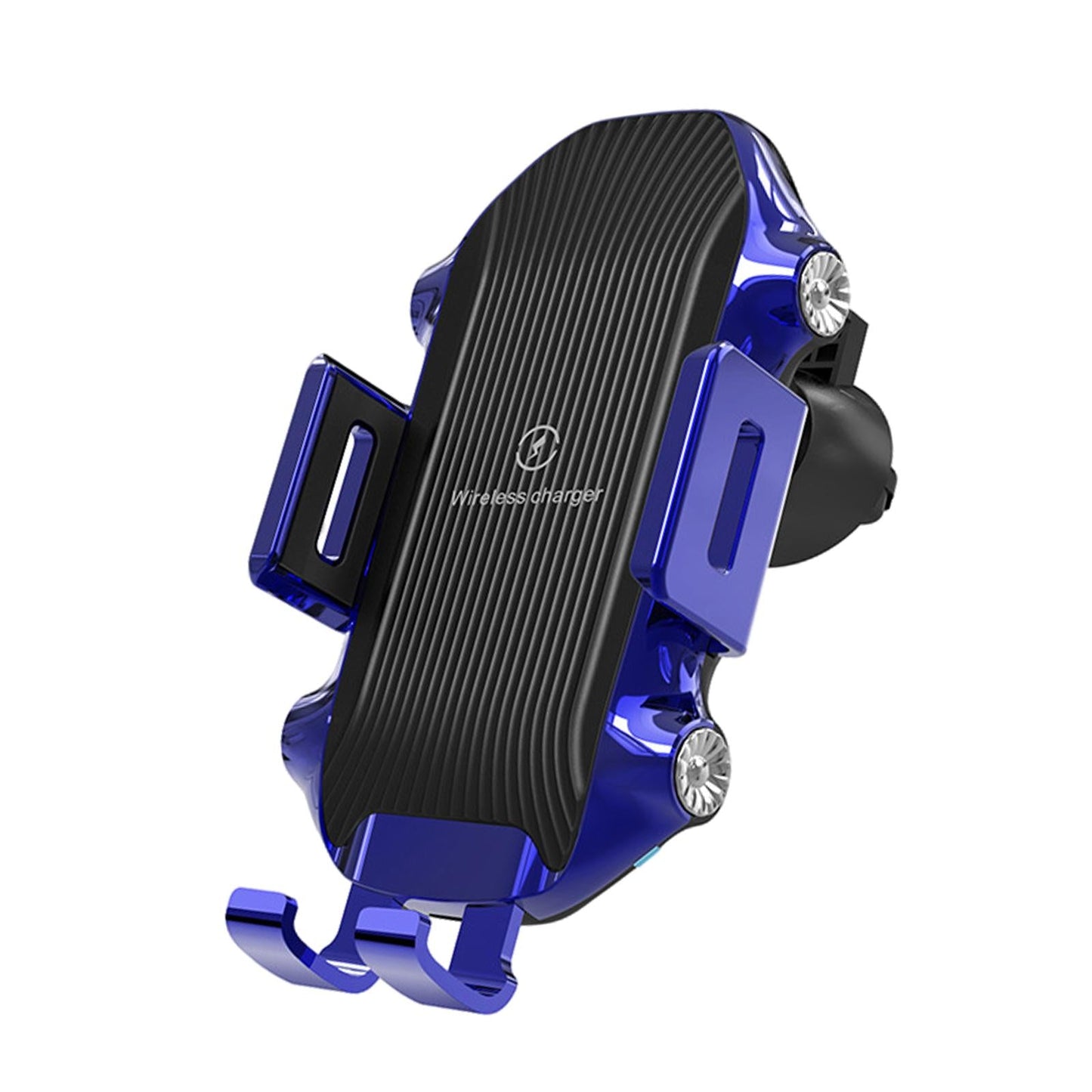 Car Phone Holder Wireless Charger Suction Mount Fast Charge Smartphones Blue