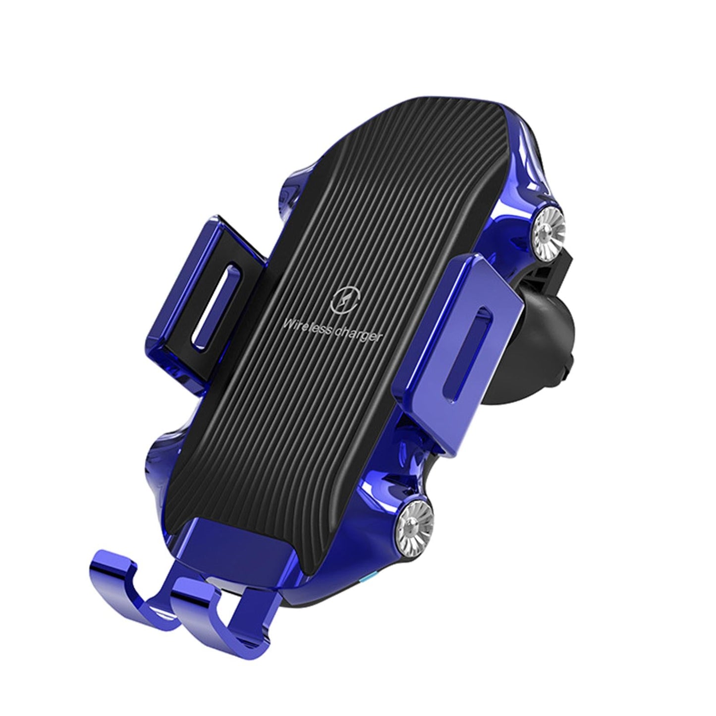 Car Phone Holder Wireless Charger Suction Mount Fast Charge Smartphones Blue