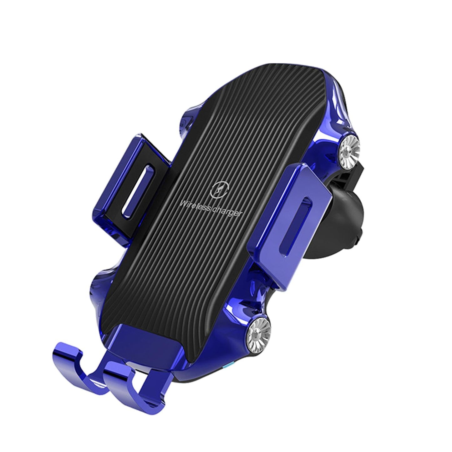 Car Phone Holder Wireless Charger Suction Mount Fast Charge Smartphones Blue