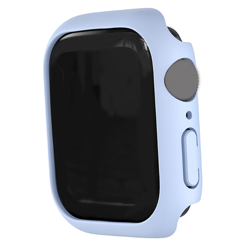 45mm Bumper Frame Protective Case Waterproof for iWatch Series 7 Light Blue