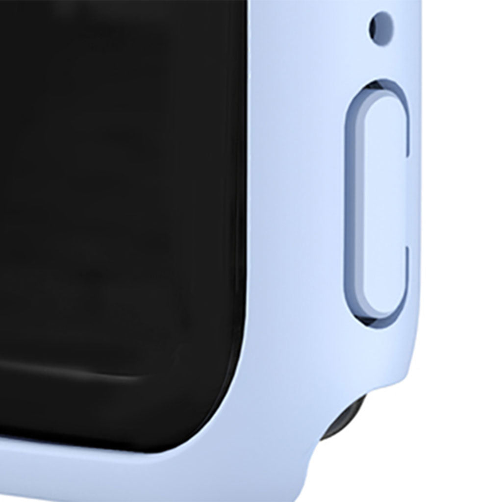 45mm Bumper Frame Protective Case Waterproof for iWatch Series 7 Light Blue