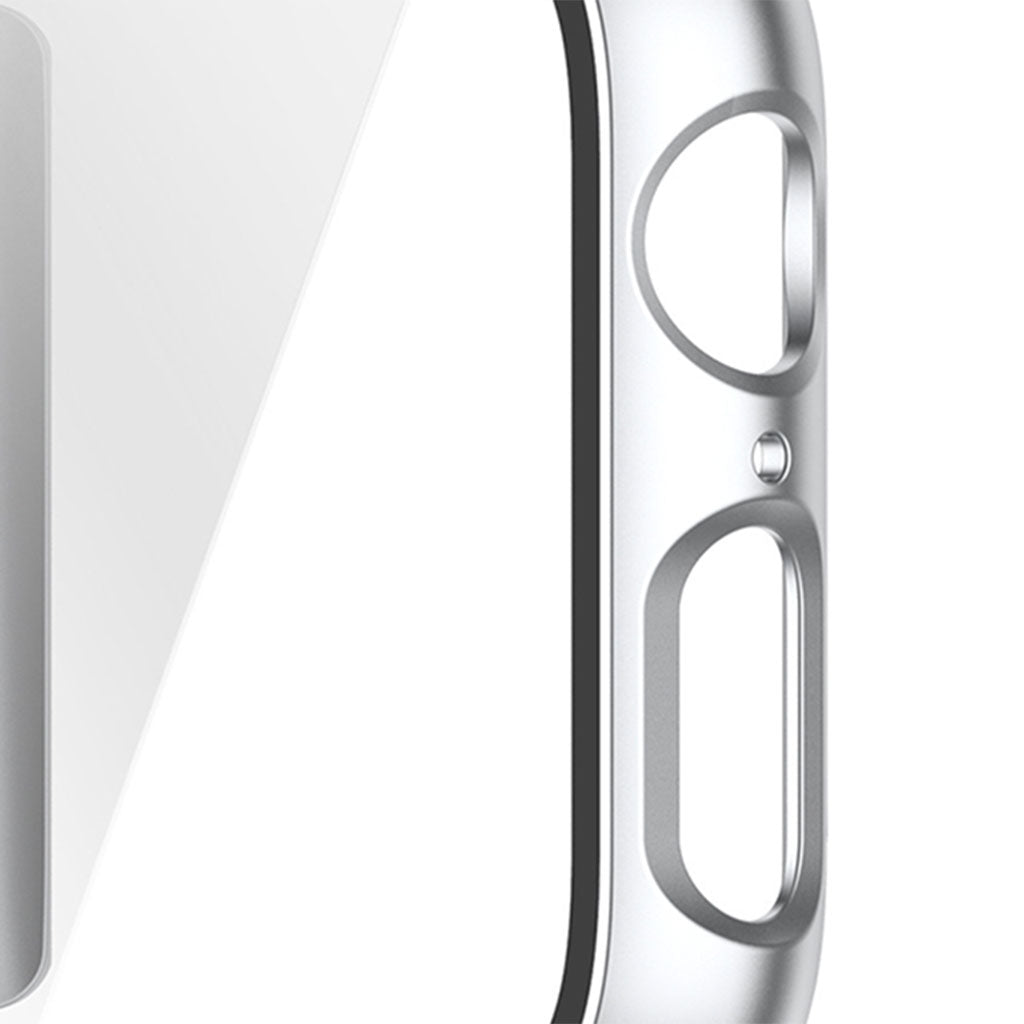 Watch Case Bumper Cover Scratches Defense for Apple Watch 7 41mm Women Men Silver
