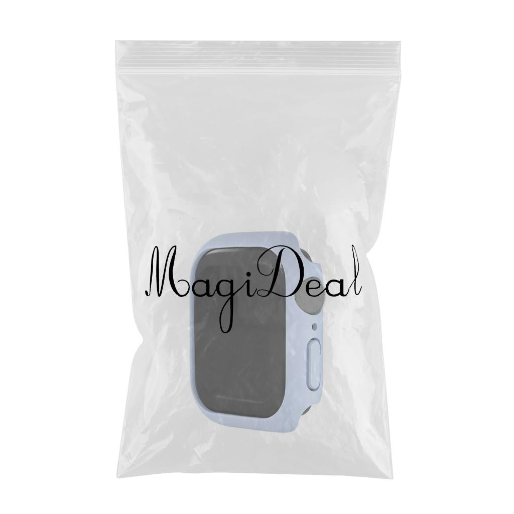 Watch Case Bumper Cover Scratches Defense for Apple Watch 7 41mm Women Men Light Blue