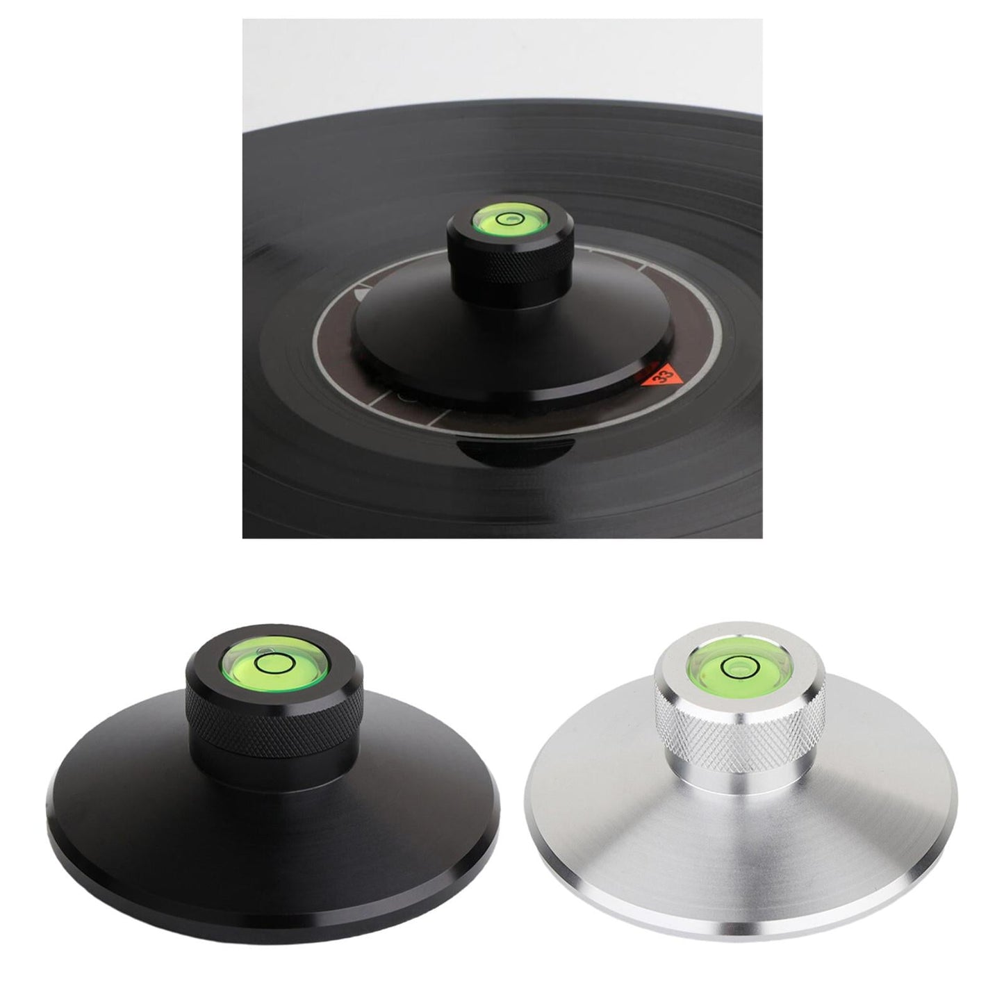 Disc Stabilizer Record Weight Turntable LP Vinyl Clamp Vibration Damper Black