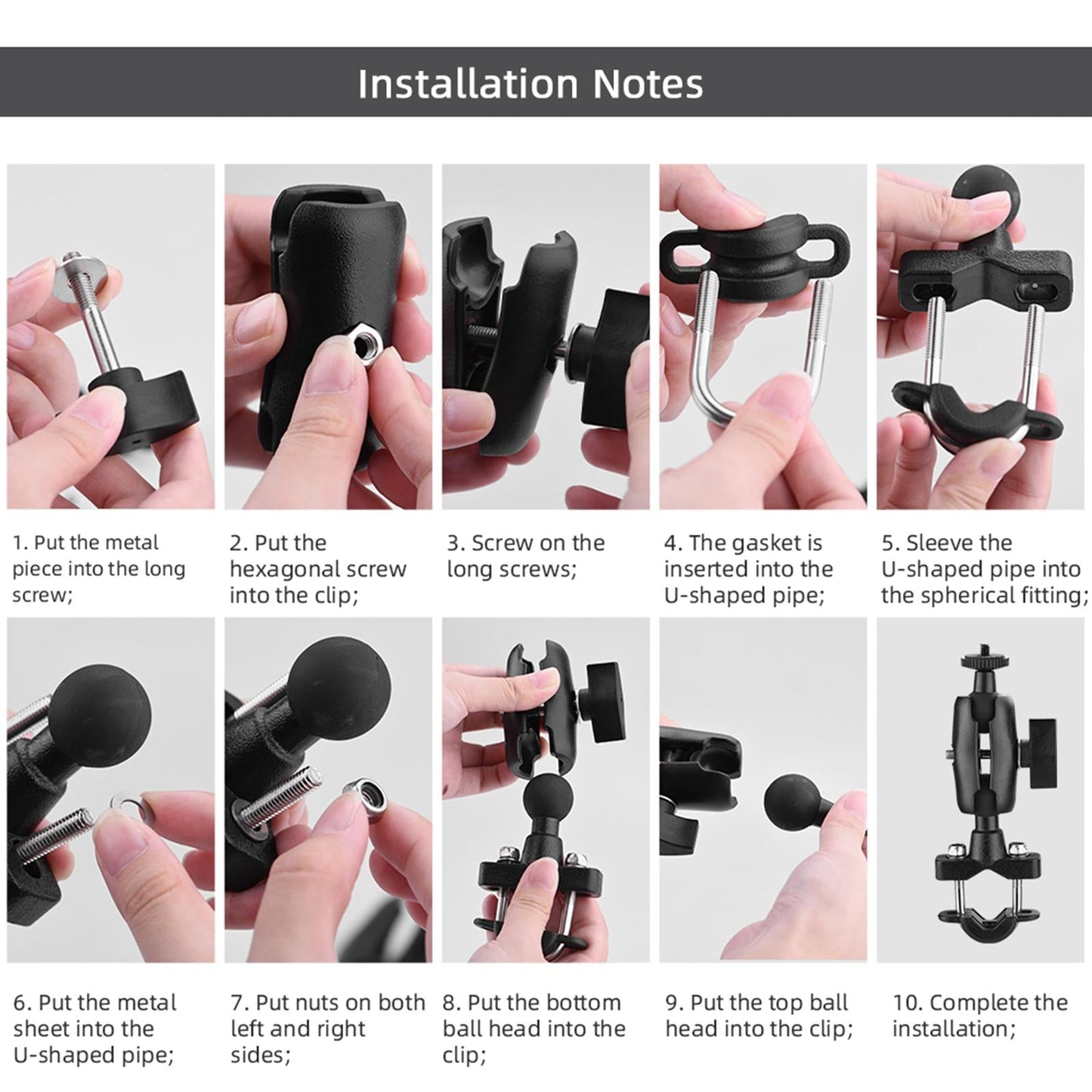 Bicycle Bracket Rack Cradle Action Cameras Rotation for 10 /9 /8/7 /6 Models
