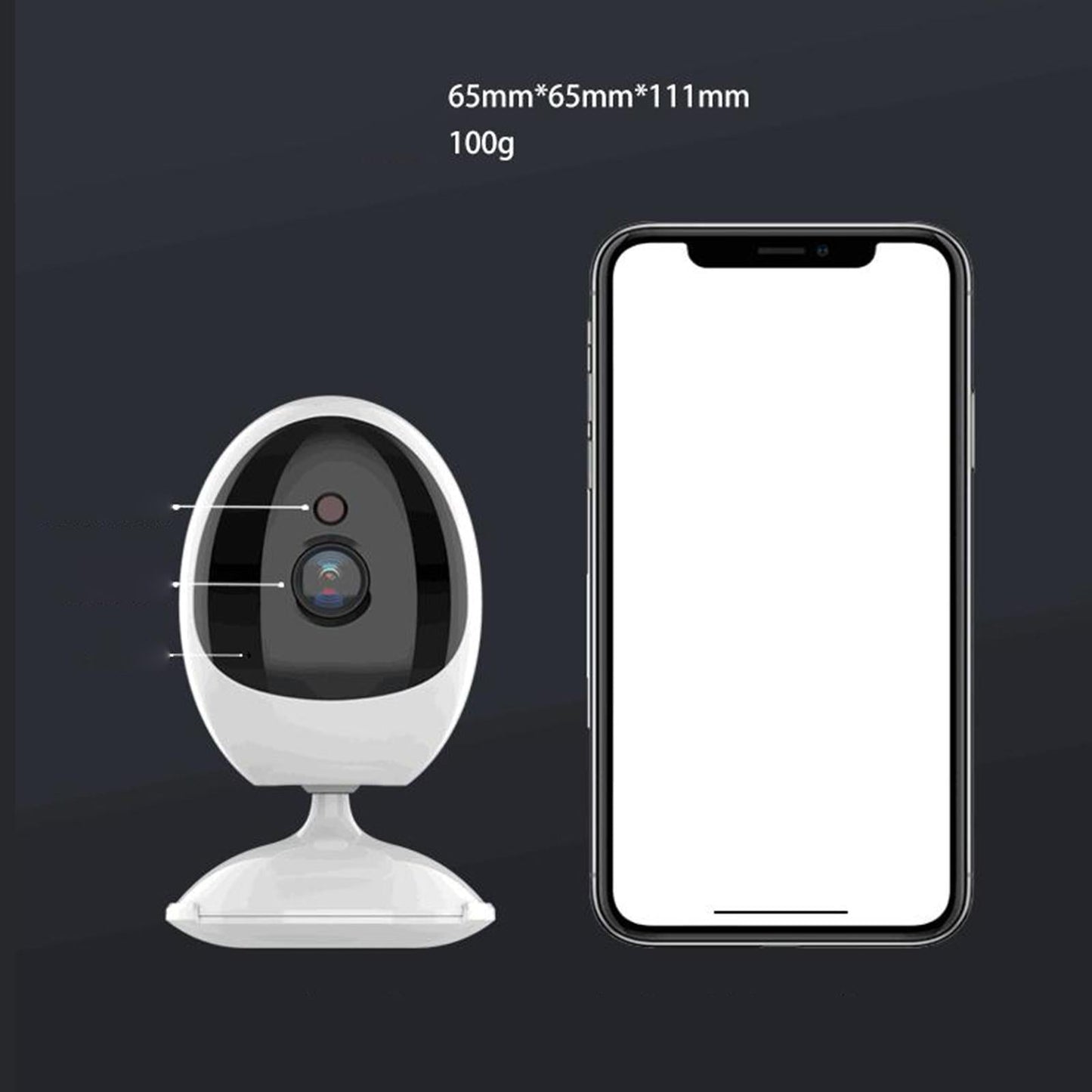 Indoor WiFi Camera Plug-Eu Motion Detection Multiple Storage Auto Tracking