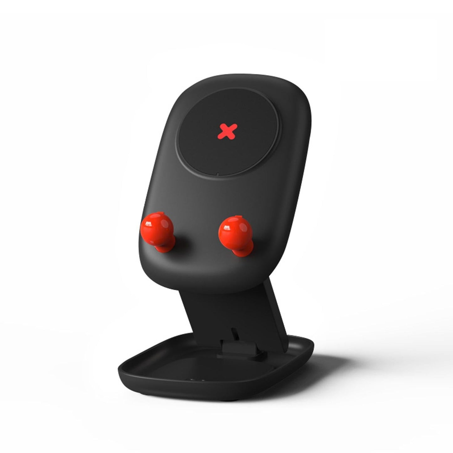 Mobile Phone Holder Desk Cellphone Stand Universal Travel Adjustable Plastic Black