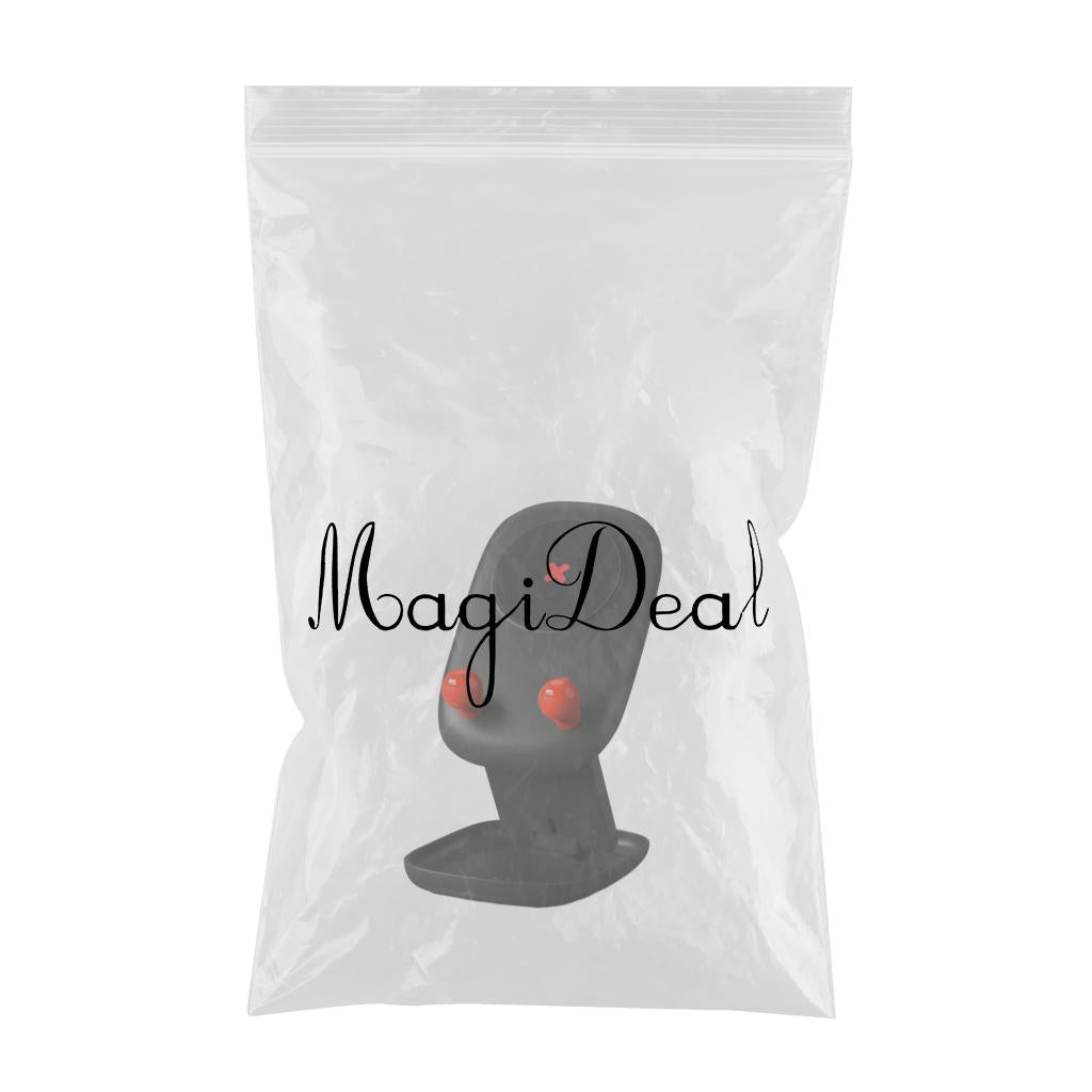 Mobile Phone Holder Desk Cellphone Stand Universal Travel Adjustable Plastic Black